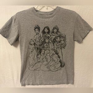 Disney Princess Graphic Tee Tiana Mulan Ariel Snow White Cinderella XS